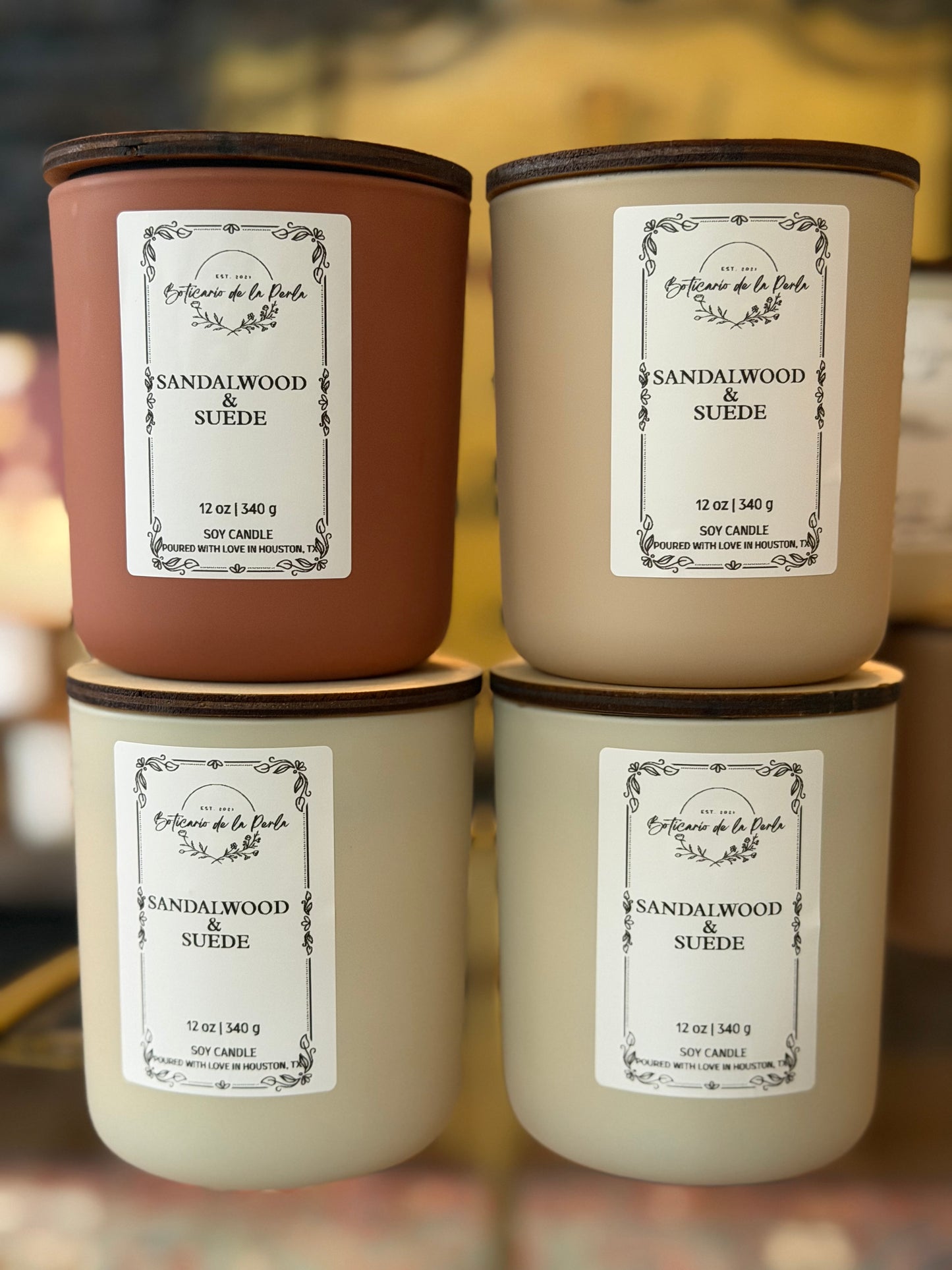 "Sandalwood & Suede" 12 oz Candle