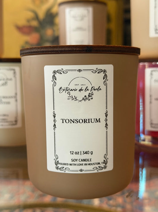"Tonsorium" 12 oz Candle